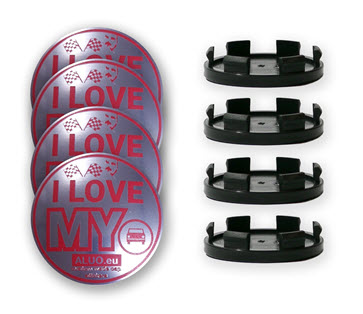 ALU / RED Capace centrale butuc pentru jante din aluminiu - orice design personalizat pentru diametre populare ale capacelor centrale ale butucului de 52 mm, 56 mm, 60 mm și 63 mm